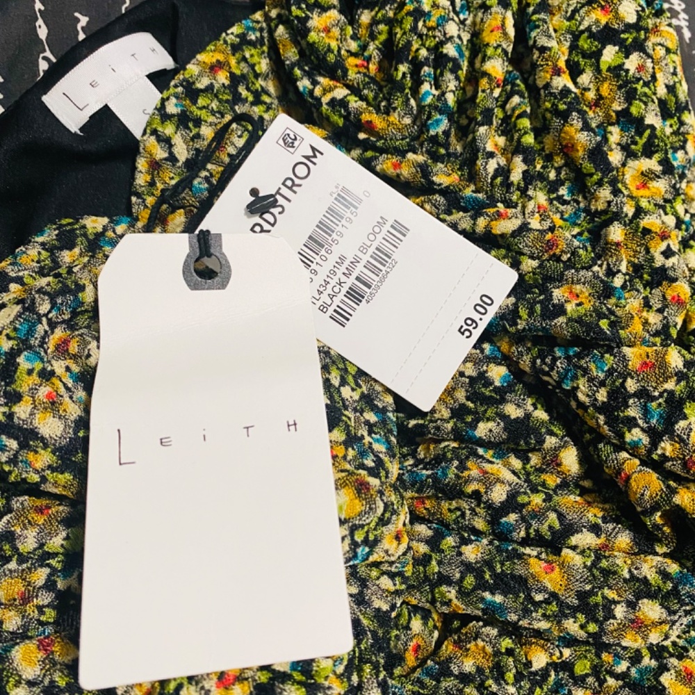 LEITH Ruched Sleeveless Minidress NWT small
